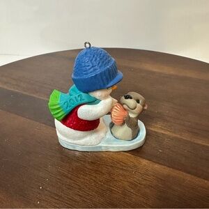 Hallmark 2012 Snowman & Otter Ornament – Winter Keepsake Figurine